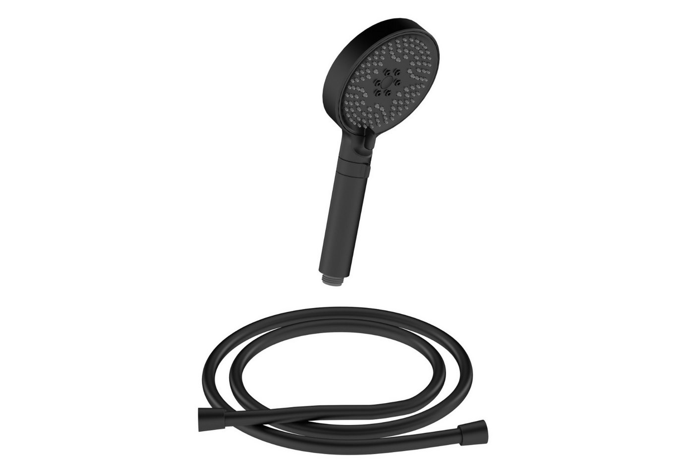 CHRIS BERGEN Brausegarnitur SET aus Handbrause und Brauseschlauch, 3 Strahlart(en), in Schwarz matt von CHRIS BERGEN