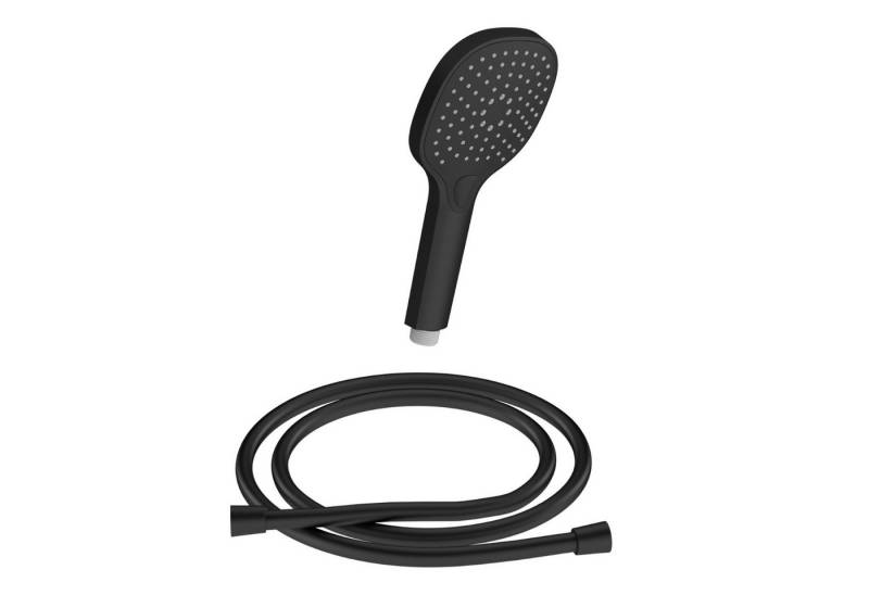 CHRIS BERGEN Brausegarnitur SET aus Handbrause und Brauseschlauch, 3 Strahlart(en), in Schwarz matt von CHRIS BERGEN