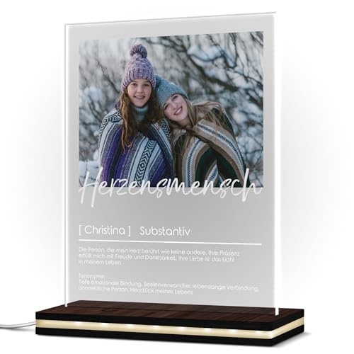 CHRISCK design Acrylglasbild Definition mit eigenem Bild - Persönliches Geschenk für Herzensmensch - Foto Bild personalisiert für Partnerin Freundin - Fotogeschenk Acryl Wandbild Paar von CHRISCK design