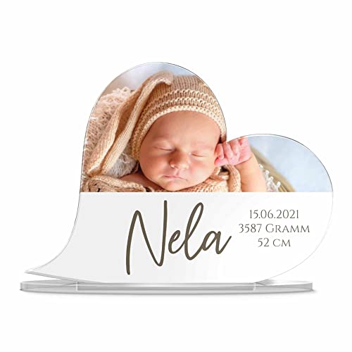 CHRISCK design Dekoratives Standherz mit Foto und Wunschtext - Standbild aus Acrylglas mit beständigem UV-Druck | viele verschiedene Designvorschläge - ab18x13 cm von CHRISCK design