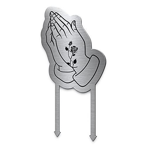 CHRISCK design Grabstecker Betende Hände aus Edelstahl | Personalisierbar mit Spruch und Motiv | Wunderschöne Grabdekoration wetterfest zB Urnengrab Dekoration Albrecht Dürer Bild CHRISCK design Grabstecker Betende Hände aus Edelstahl | Personalisierbar mit Spruch und Motiv | Wunderschöne Grabdekoration wetterfest zB Urnengrab Dekoration Albrecht Dürer Bild von CHRISCK design
