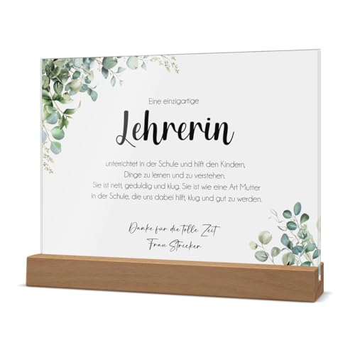 CHRISCK design Personalisiertes Abschiedsgeschenk für Lehrer & Lehrerinnen - Acryl Glasbild mit verschiedenen Designs - Geschenk zum Abschied von Schulklasse von CHRISCK design