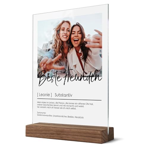 CHRISCK design Acrylglasbild Definition - Personalisiertes Geschenk für Freundinnen - eigenes Foto Wandbild aus Acryl Glas - Fotogeschenk für Besties - Geschenkidde zu Weihnachten von CHRISCK design