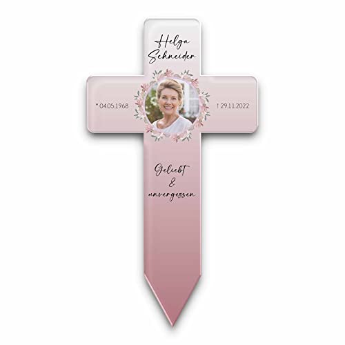CHRISCK design Personalisiertes Grabkreuz mit vielen verschiedenen Designs - ideal als Andenken oder für den Friedhof - 3 Größen bis 22x40 cm CHRISCK design Personalisiertes Grabkreuz mit vielen verschiedenen Designs - ideal als Andenken oder für den Friedhof - 3 Größen bis 22x40 cm von CHRISCK design