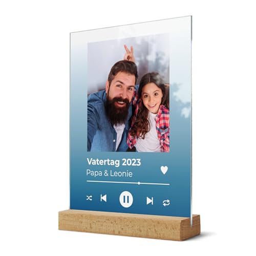 CHRISCK design Spotify Glas Bild | Song Cover Acryl personalisiert mit Musiktitel, Interpret, Namen oder anderer Widmung | personalisiertes Geschenk | Foto Glasbild Musikplatte von CHRISCK design