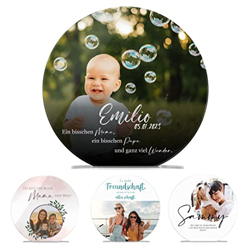 Dein Foto auf Acrylglas gedruckt - Acryl Glasbild als personalisiertes Geschenk mit Namen - große Design Auswahl zur Personalisierung - Besondere Geschenkideen für Mama Partner ab 16x16cm von CHRISCK design