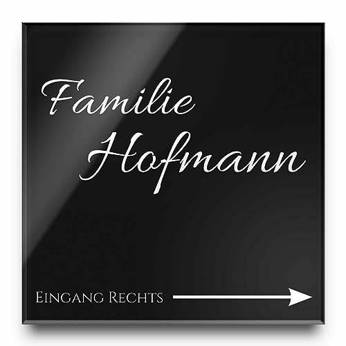 Edle Türschilder mit Gravur | Namensschild Briefkastenschild selbstklebend oder mit Bohrlöcher Klingelschild mit mehr als 80 Motive | ab 8x5 cm von CHRISCK design