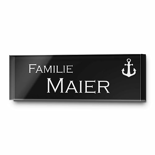 Moderne Türschilder aus Hochglanz Acrylglas - personalisiert mit Wunschtext und Motiven | optional Blank, Selbstklebend oder mit Bohrlöchern - viele Formen, Größen und Motive von CHRISCK design