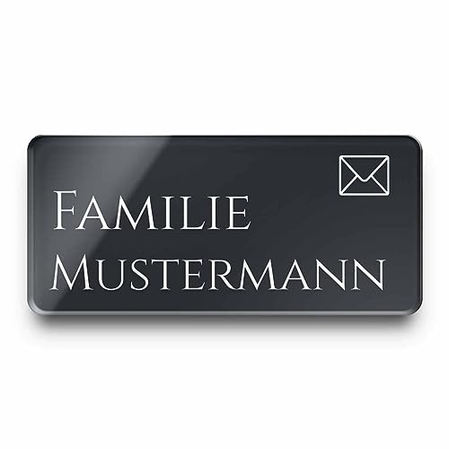 Witterungsbeständige Türschilder aus Hochglanz Acrylglas - graviert mit Wunschtext und Motiven | ideal für die Haustür, den Briefkasten oder als Klingelschild von CHRISCK design