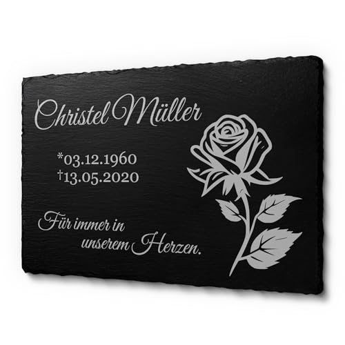 Grabplatte für Menschen mit Text | Schöne Grabtafel in 30 x 20 cm | Grabstein aus Schiefer mit Gravur Grabplatte für Menschen mit Text | Schöne Grabtafel in 30 x 20 cm | Grabstein aus Schiefer mit Gravur von CHRISCK design