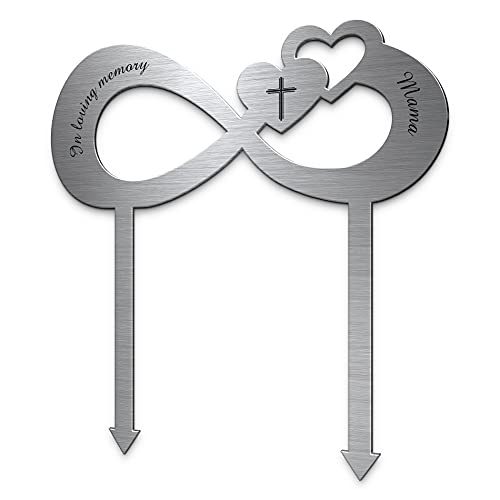 Grabschmuck Grabstecker im Infinity Design aus Edelstahl | Unendlichkeitssymbol mit Trauerspruch | zB für Haustier oder Menschen | Wetterfest Grabschmuck Grabstecker im Infinity Design aus Edelstahl | Unendlichkeitssymbol mit Trauerspruch | zB für Haustier oder Menschen | Wetterfest von CHRISCK design