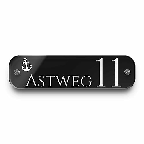 Große Hausnummer Anthrazit 7016 o. Schwarz mit Namen & Straße | Hausnummernschild - Straßenschild mit Wunschtext für draußen | Hausnummer Schild mit Gravur in länglicher Form - Größe: 30x8 cm Große Hausnummer Anthrazit 7016 o. Schwarz mit Namen & Straße | Hausnummernschild - Straßenschild mit Wunschtext für draußen | Hausnummer Schild mit Gravur in länglicher Form - Größe: 30x8 cm von CHRISCK design