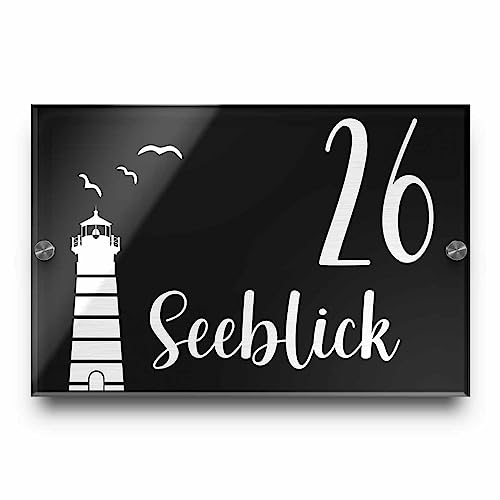 Hausnummer Eingangs-Schild mit Gravur aus Acrylglas Ziffer + Straße 30x20 cm Hausnummer Eingangs-Schild mit Gravur aus Acrylglas Ziffer + Straße 30x20 cm von CHRISCK design