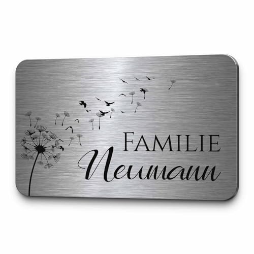 Hochwertiges Edelstahl Türschild mit Gravur | Namensschilder Briefkastenschild selbstklebend oder mit Bohrlöcher | versch. Größen & viele Motive | Haustür Briefkasten Schilder selbst gestalten Hochwertiges Edelstahl Türschild mit Gravur | Namensschilder Briefkastenschild selbstklebend oder mit Bohrlöcher | versch. Größen & viele Motive | Haustür Briefkasten Schilder selbst gestalten von CHRISCK design