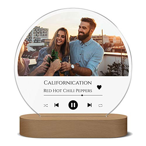 LED Spotify Glas Bild Foto Nachtlicht Song Cover | weiße LED Beleuchtung (dimmbar) | Geschenk für Paare, Freunde o. Familie von CHRISCK design