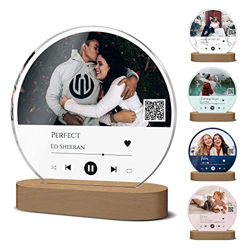 CHRISCK design Song Cover Glas Bild mit Foto - Acrylglas - Titel und Musikalbum | Spotify mit Musiktitel, Namen oder anderer Widmung | Geschenk für beste Freundin Partner Freund von CHRISCK design