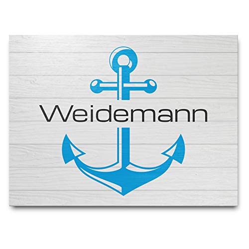CHRISCK design Maritimes Namensschild mit Anker | Türschild aus Holz mit farbigem UV Druck, selbstklebend oder mit Bohrlöchern, rustikal CHRISCK design Maritimes Namensschild mit Anker | Türschild aus Holz mit farbigem UV Druck, selbstklebend oder mit Bohrlöchern, rustikal von CHRISCK design