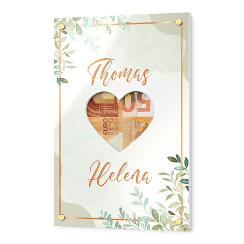 Personalisierte, stabile Acryl Karte zur Hochzeit mit Ausschnitt für Geldscheine - 12x18 o. 20x30 cm - originelles Geldgeschenk als Hochzeitsgeschenk fürs Brautpaar - Geld schön verpackt Personalisierte, stabile Acryl Karte zur Hochzeit mit Ausschnitt für Geldscheine - 12x18 o. 20x30 cm - originelles Geldgeschenk als Hochzeitsgeschenk fürs Brautpaar - Geld schön verpackt von CHRISCK design