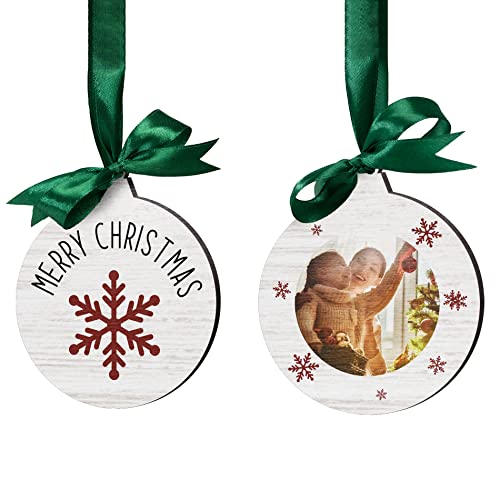 Individueller Weihnachtsanhänger für den Christbaum - Weihnachtskugel mit Foto Namen Text personalisiert - Christbaumschmuck Holz - Baumschmuck Deko - Geschenkanhänger von CHRISCK design