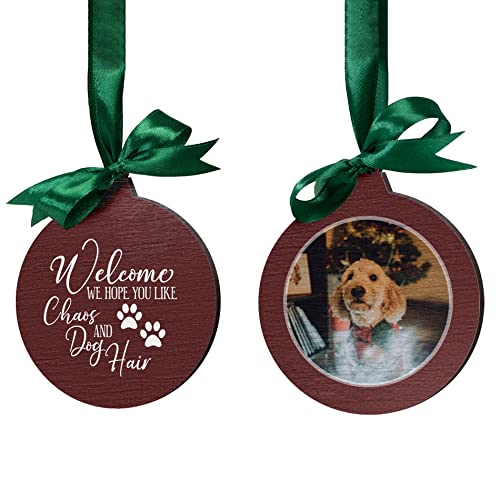 Persönliche Weihnachtsanhänger mit eigenem Bild - Christbaumschmuck für Hund Katze Lieblingsmenschen - Weihnachtskugeln mit Foto - Baumschmuck aus Holz von CHRISCK design