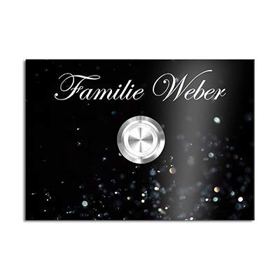 Premium Designer Türklingel mit Namen - Wunschtext | LED-Klingelknopf 10x7 cm | Modell: Weber - beschriftete Klingel aus Hochglanz Acrylglas und Edelstahl Klingelschild Taster beleuchtet Premium Designer Türklingel mit Namen - Wunschtext | LED-Klingelknopf 10x7 cm | Modell: Weber - beschriftete Klingel aus Hochglanz Acrylglas und Edelstahl Klingelschild Taster beleuchtet von CHRISCK design