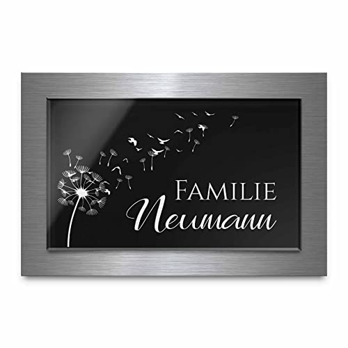 Premium Türschild aus Hochglanz Acrylglas und V2A Edelstahl | Namensschilder mit Gravur und Motiven Familienschild Türschilder für die Haustür mit Namen selbstklebend oder mit Bolzen 12x8 cm Premium Türschild aus Hochglanz Acrylglas und V2A Edelstahl | Namensschilder mit Gravur und Motiven Familienschild Türschilder für die Haustür mit Namen selbstklebend oder mit Bolzen 12x8 cm von CHRISCK design
