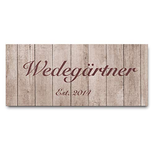 Rustikales Namensschild aus Holz | Türschild mit hübscher Kordel - Bohrlöchern und individuellem Wunsch-Text | Schild aus Holz mit aufwendigem Druck von CHRISCK design