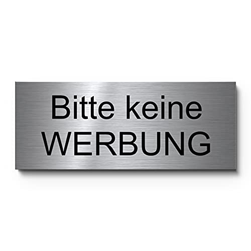 Schild keine Werbung keine kostenlose Zeitung | Briefkasten Postkasten Schild mit Gravur aus Edelstahl | Wetterfest - robust - kratzfest - langlebig - UV-beständig Schild keine Werbung keine kostenlose Zeitung | Briefkasten Postkasten Schild mit Gravur aus Edelstahl | Wetterfest - robust - kratzfest - langlebig - UV-beständig von CHRISCK design
