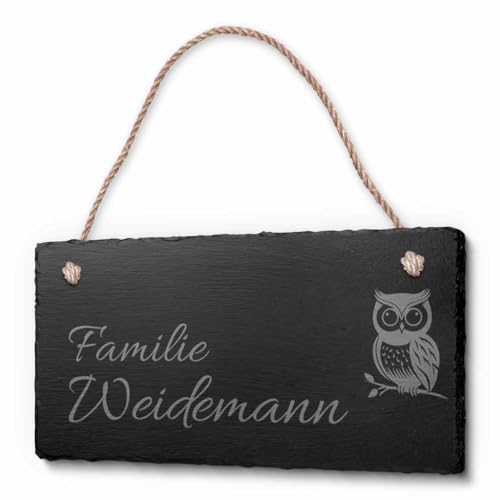 Schöne Schiefer Türschilder für die Haustür mit Gravur | Schiefer-Schild mit Kordel zum Aufhängen in ca. 20x10 cm Größen gravierte Namensschilder Klingelschilder mit Namen oder Texten Schöne Schiefer Türschilder für die Haustür mit Gravur | Schiefer-Schild mit Kordel zum Aufhängen in ca. 20x10 cm Größen gravierte Namensschilder Klingelschilder mit Namen oder Texten von CHRISCK design