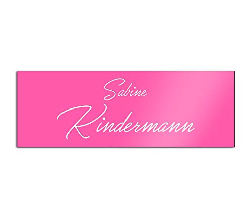 Klingelschild Türschild mit Gravur Türschilder in versch. Größen und Farben für die Haustür - Briefkasten Namensschild selbstklebend Briefkastenschild Rot Schwarz Holz Weiß von CHRISCK design