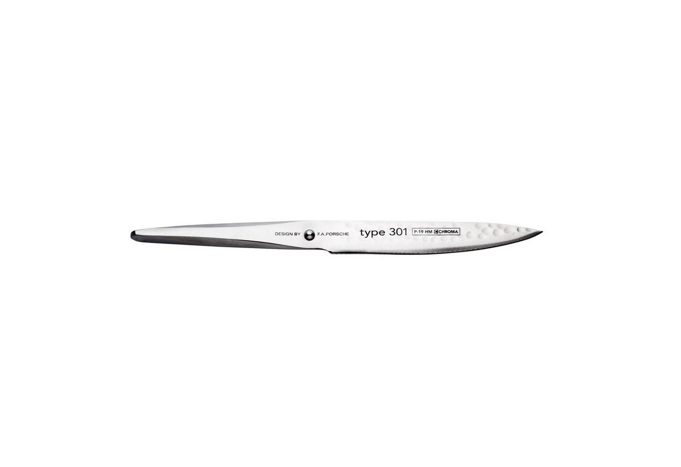 CHROMA Allzweckmesser Type 301 Kleines Universalmesser Hammerschlag 12 cm von CHROMA