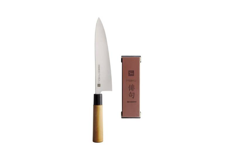CHROMA Messer-Set Haiku Messer-Set Kochmesser H-06 + Schleifstein H-11 (Spar-Set, 2-tlg) von CHROMA