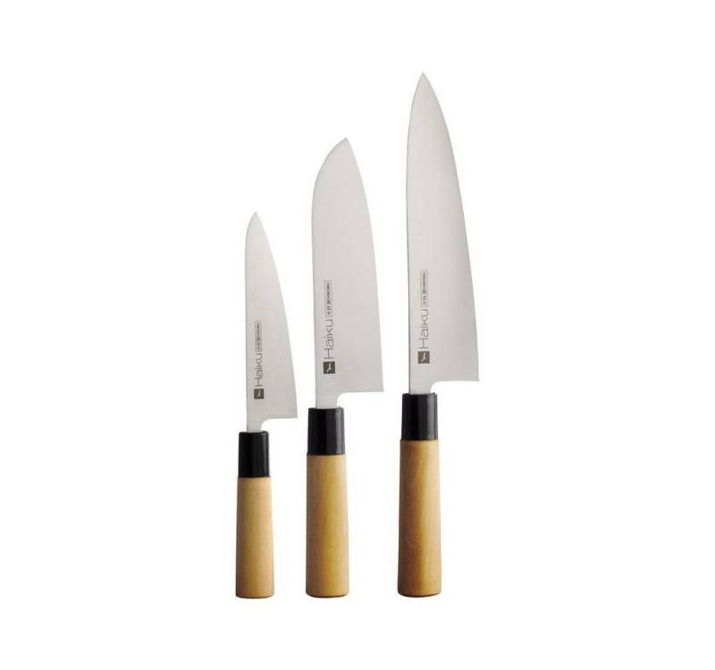 CHROMA Messer-Set Haiku Messerset: kleines + großes Kochmesser + Santoku (Spar-Set, 3-tlg) von CHROMA