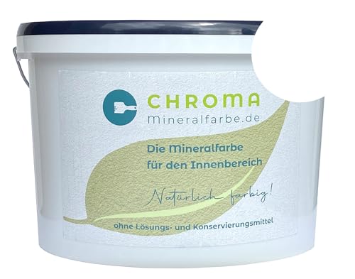 CHROMA Mineralfarbe für den Innenbereich | Langlebige Silikatfarbe | Scheuerbeständig und allergikergeeignet | Wandfarbe gegen Schimmel | Hochdeckend und ergiebig von CHROMA