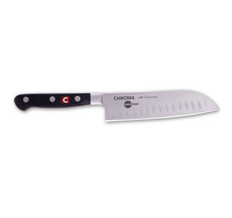 CHROMA Santokumesser J-09 Japanchef Santoku Messer mit Kulle CHROMA Santokumesser J-09 Japanchef Santoku Messer mit Kulle von CHROMA