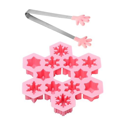 1 Stück Rosa Schneeflockenform Und 1 Stück Eisklammer, Eiswürfelform, Silikonform, Backform, Küchenbedarf 1 Stück Rosa Schneeflockenform Und 1 Stück Eisklammer, Eiswürfelform, Silikonform, Backform, Küchenbedarf von CHROMACRAFT