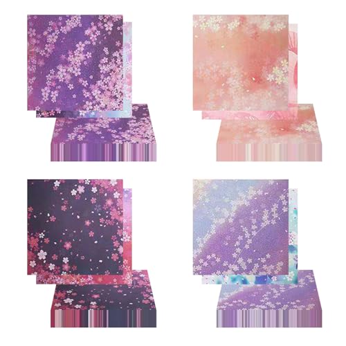 CHROMACRAFT 120 Stück Origami Mit Kirschblütenmuster, 15 * 15 cm Buntes Quadratisches Origami, Handgefertigtes Origami Für Kinder, DIY-Bastelorigami, Blumenorigami-Set CHROMACRAFT 120 Stück Origami Mit Kirschblütenmuster, 15 * 15 cm Buntes Quadratisches Origami, Handgefertigtes Origami Für Kinder, DIY-Bastelorigami, Blumenorigami-Set von CHROMACRAFT