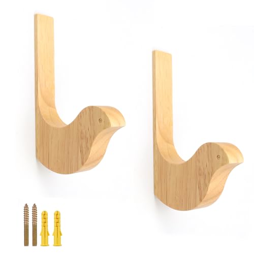CHSEROK 2 Stück Wandhaken Holz, Vogelform Garderobenhaken Holz, Massivholz Haken Garderobe, mit Schrauben und Expansionsrohren, für Wohnzimmer, Schlafzimmer, Büro CHSEROK 2 Stück Wandhaken Holz, Vogelform Garderobenhaken Holz, Massivholz Haken Garderobe, mit Schrauben und Expansionsrohren, für Wohnzimmer, Schlafzimmer, Büro von CHSEROK