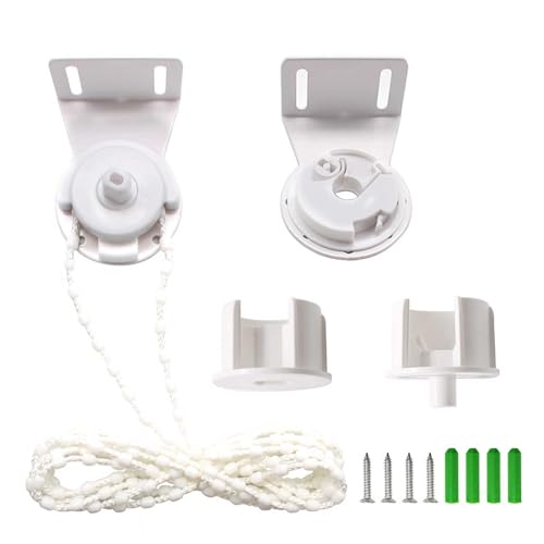 CHSEROK 150cm Rollokette Weiß, 34mm Ersatzteile Rollo, Rollo Halterung Steuert, Kunststoffperlenkette das Öffnen und Schließen von Rollos von CHSEROK
