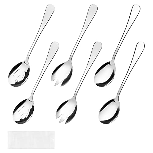 CHSEROK 6 STK Salatlöffel Gabel-Set, Salatbesteck Set, 7,8 Zoll Salatbesteck Edelstahl, Salatlöffel mit Organizer, Geeignet für Salat, Zuhause, Hotel, Restaurant CHSEROK 6 STK Salatlöffel Gabel-Set, Salatbesteck Set, 7,8 Zoll Salatbesteck Edelstahl, Salatlöffel mit Organizer, Geeignet für Salat, Zuhause, Hotel, Restaurant von CHSEROK