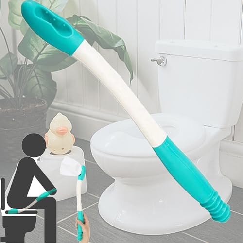 CHSG Hüftabwischen Hilfswerkzeug, 38 cm grüne Langstrecken-bequeme Feuchttücher, WC-Hilfs-komfortables Abwischen, Toilettenartikel für ältere und behinderte Menschen, Toilettenpapier-Hilfs-Hüftabwisch von CHSG