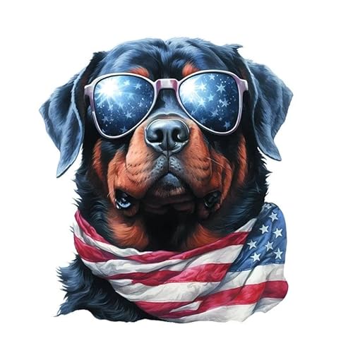 CHSLO 1 Stück Auto Aufkleber Rottweiler Muster Aufkleber Aufkleber Cartoon Unregelmäßige Selbstklebende Aufkleber von CHSLO