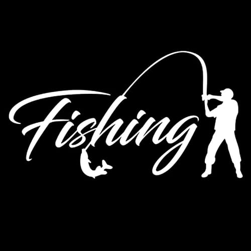 CHSLO Angeln lustige Auto Aufkleber Vinyl Aufkleber weiß/schwarz Auto Auto Aufkleber für Stoßstange Heckscheibe CHSLO Angeln lustige Auto Aufkleber Vinyl Aufkleber weiß/schwarz Auto Auto Aufkleber für Stoßstange Heckscheibe von CHSLO