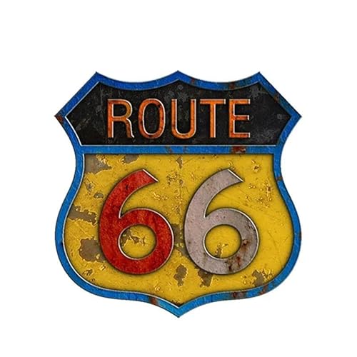 CHSLO Auto Aufkleber Lustig US Vinyl Runde US Route 66 Zeichen Reise Aufkleber PVC Wasserdichte Sonnencreme von CHSLO