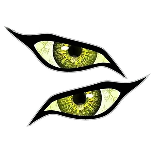 CHSLO Auto Aufkleber für Böse Gelb Augen RV Motorrad Okklusion Kratzer Wasserdichte Windschutzscheibe VAN Anime Aufkleber VINYL STICKER Produkte von CHSLO