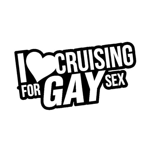 CHSLO Autoaufkleber 15,7 cm * 8 cm Spaß ICH LIEBE CRUISING FÜR SCHWULEN SEX Auto Fenster Aufkleber Aufkleber Schwarz Silber Vinyl von CHSLO