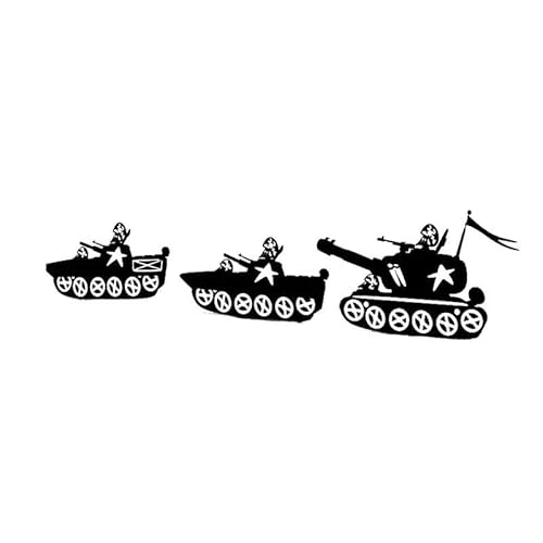 CHSLO Autoaufkleber 19,8 * 5,5 CM Unite Panzer Teams Bewegen Abdecken Der Körper Warrior Auto Aufkleber Aufkleber Schwarz/Silber Vinyl von CHSLO