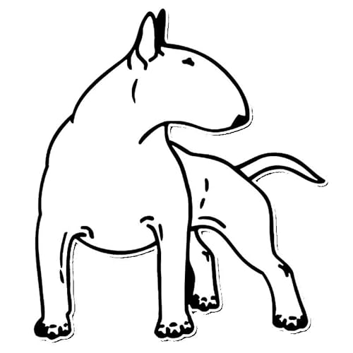 CHSLO Bullterrier Hund Lustiges Styling Auto Aufkleber Automobile Motorräder Außenzubehör Vinyl Aufkleber von CHSLO