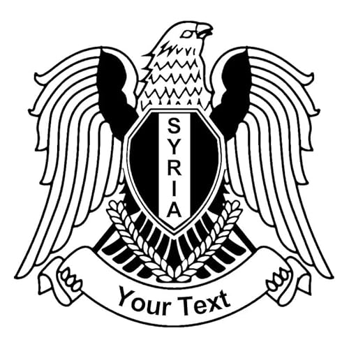 CHSLO Cutom Made Vinyl Aufkleber Wappen von Syrien Aufkleber Wasserdichtes Zubehör auf Stoßstange Heckscheibe Kein Hintergrund von CHSLO