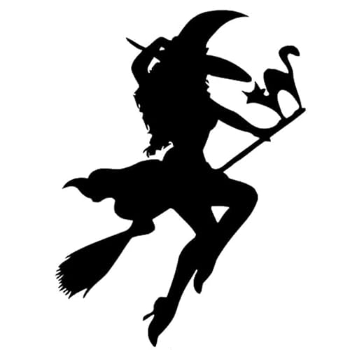 CHSLO Halloween Hexe Fliegt auf Besen Auto Aufkleber Automobile Motorräder Außenzubehör Vinyl Aufkleber CHSLO Halloween Hexe Fliegt auf Besen Auto Aufkleber Automobile Motorräder Außenzubehör Vinyl Aufkleber von CHSLO